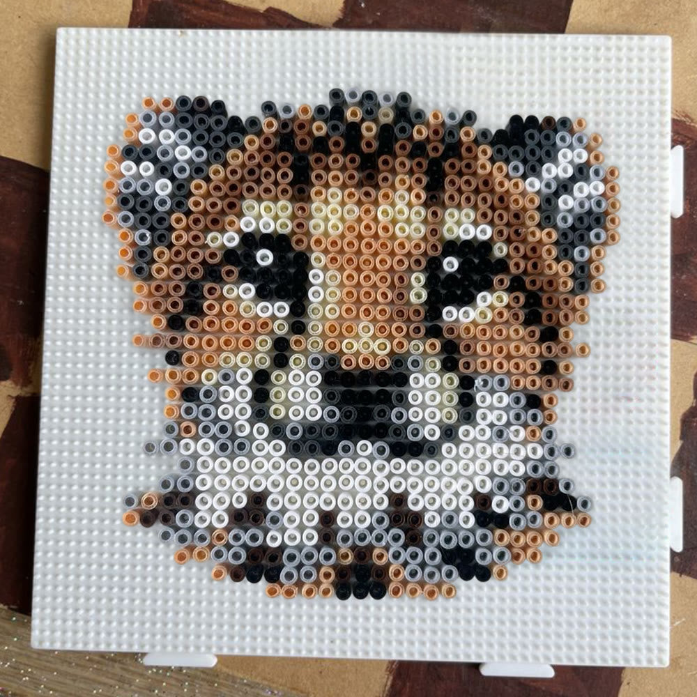 Rubbyoo Perler Beads Kit - Hunting Leopard | Diy Animal Craft | Unique Bag Pendant - image 7