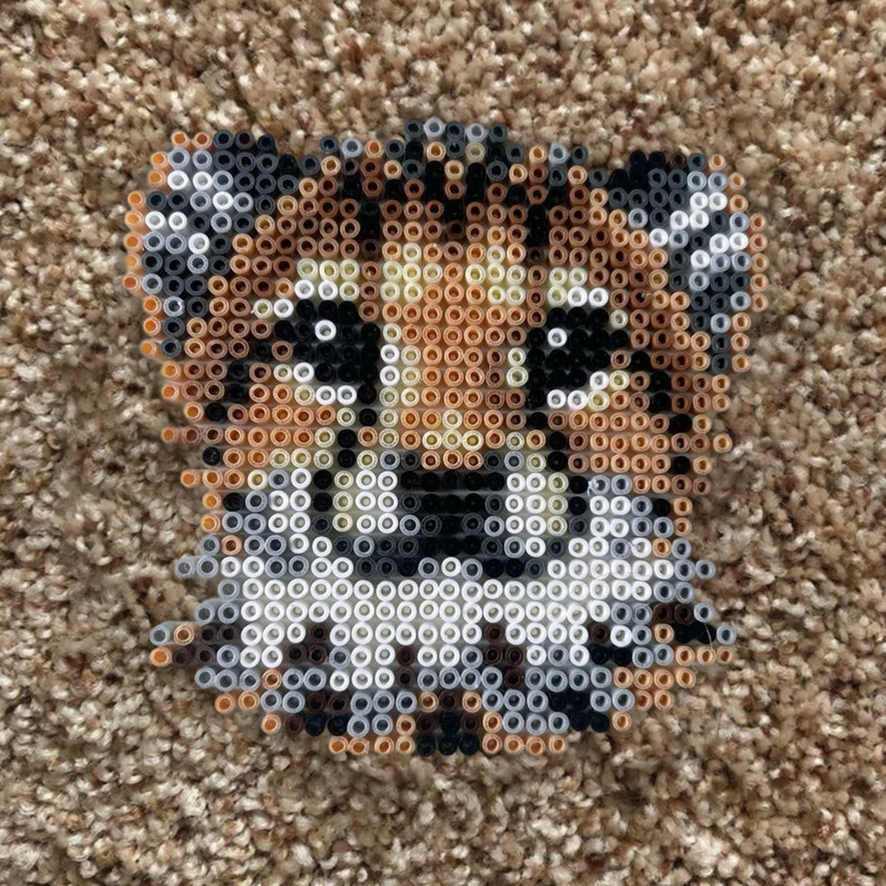 Rubbyoo Perler Beads Kit - Hunting Leopard | Diy Animal Craft | Unique Bag Pendant - image 8