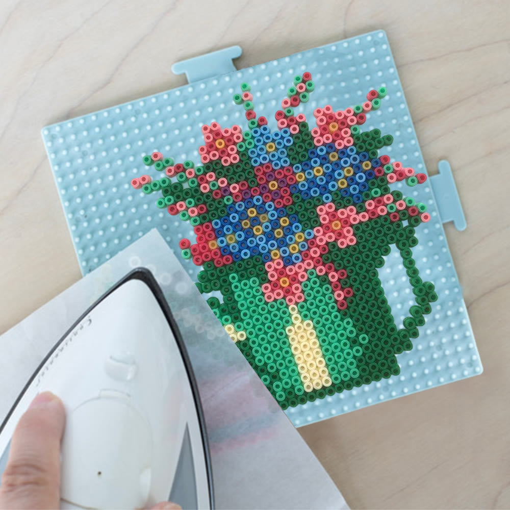 Rubbyoo Perler Beads Kit - Floral Pot | Easy Diy Craft  | Nice Present For Handmade Lovers - image 1