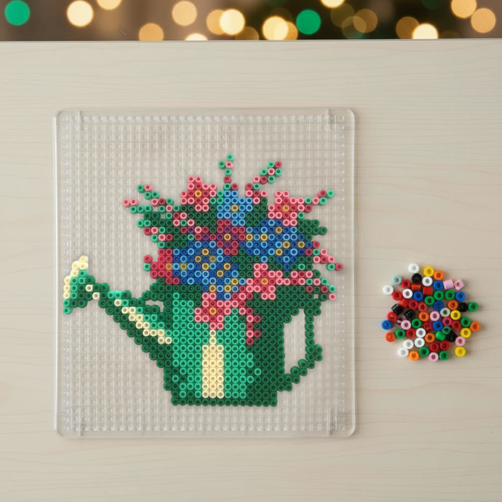 Rubbyoo Perler Beads Kit - Floral Pot | Easy Diy Craft  | Nice Present For Handmade Lovers - image 4