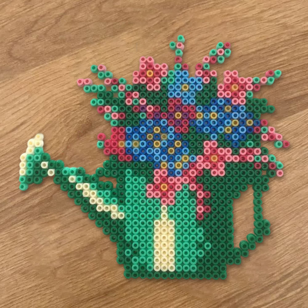 Rubbyoo Perler Beads Kit - Floral Pot | Easy Diy Craft  | Nice Present For Handmade Lovers - image 6