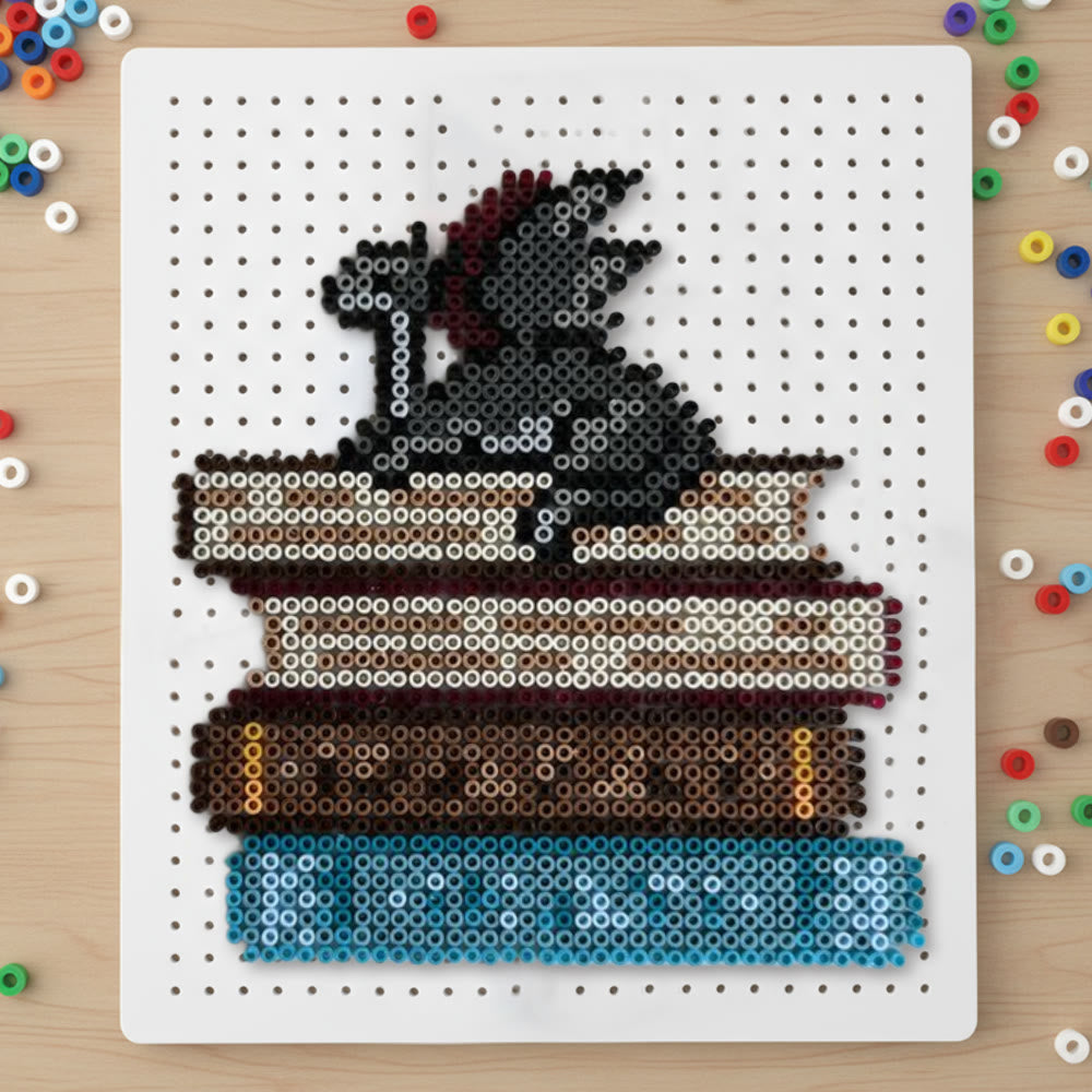 Rubbyoo Perler Beads Kit - Dragon And Book | Easy Handmade Craft | Diy Home Decoration - 2.6 mm - Perler Beads Kit + Tool Kit - image 0