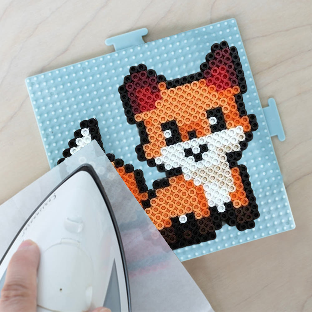 Rubbyoo Perler Beads Kit - Little Fox | Adorable Pixel Art | Handmade Craft For Kid - image 1