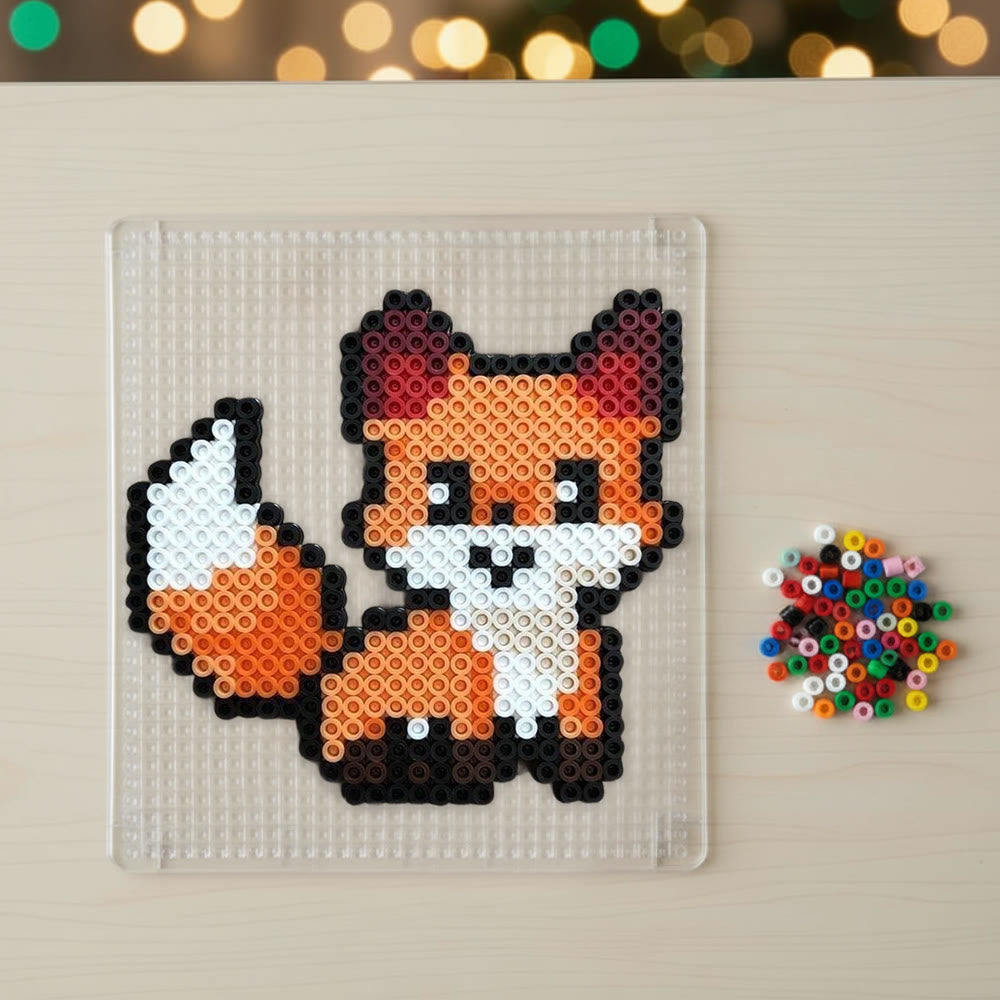 Rubbyoo Perler Beads Kit - Little Fox | Adorable Pixel Art | Handmade Craft For Kid - image 3