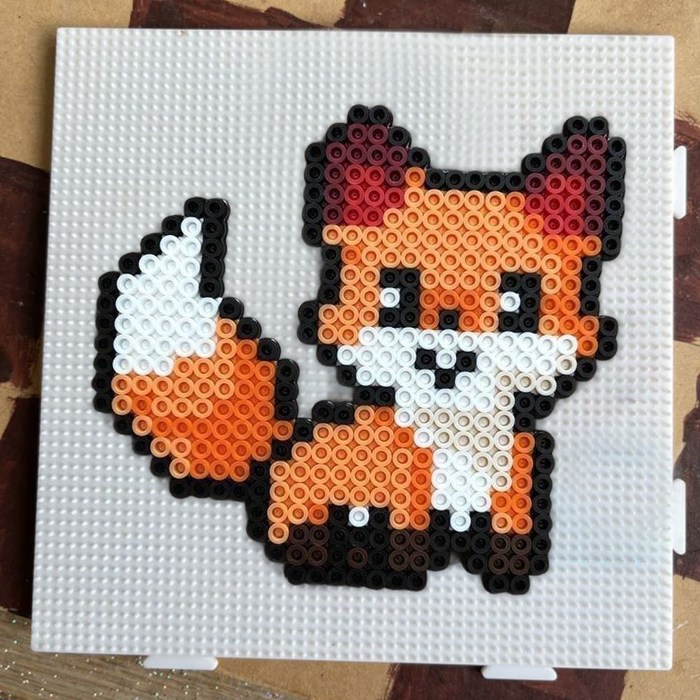 Rubbyoo Perler Beads Kit - Little Fox | Adorable Pixel Art | Handmade Craft For Kid - image 5