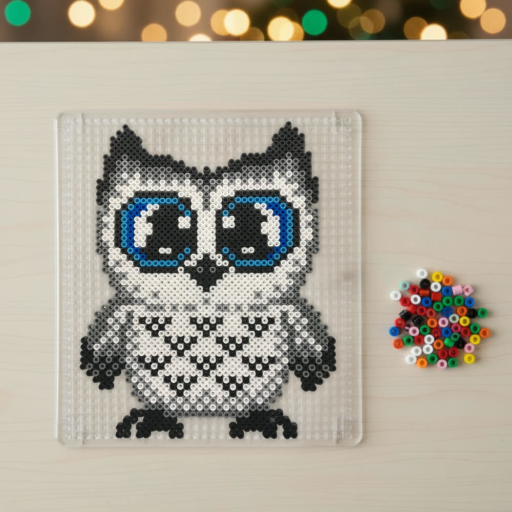 Rubbyoo Perler Beads Kit - Mysterious Owl | Diy Animal Handicraft | Perfect Diy Ornament - image 2