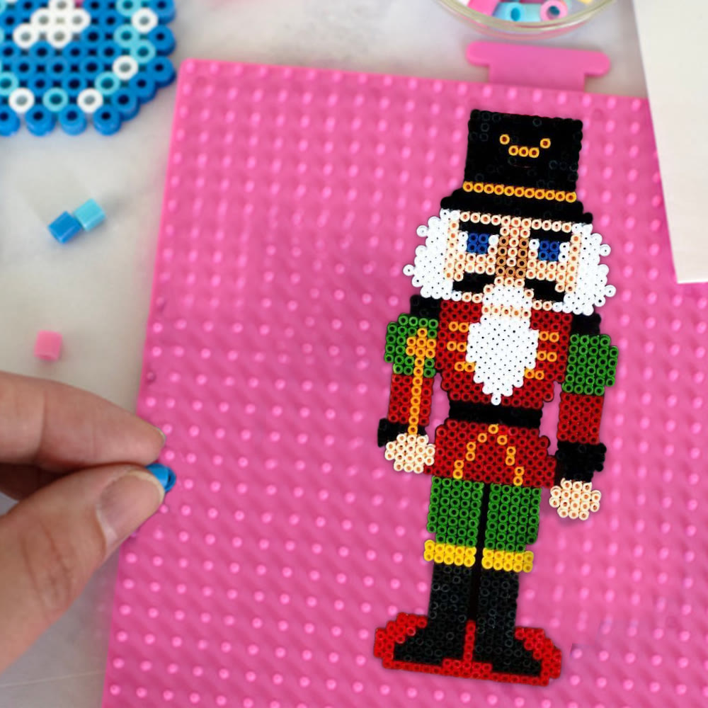Rubbyoo Perler Beads Kit - Nutcracker Soldier | Christmas Tree Ornament | Diy Handmade Gifts - image 4