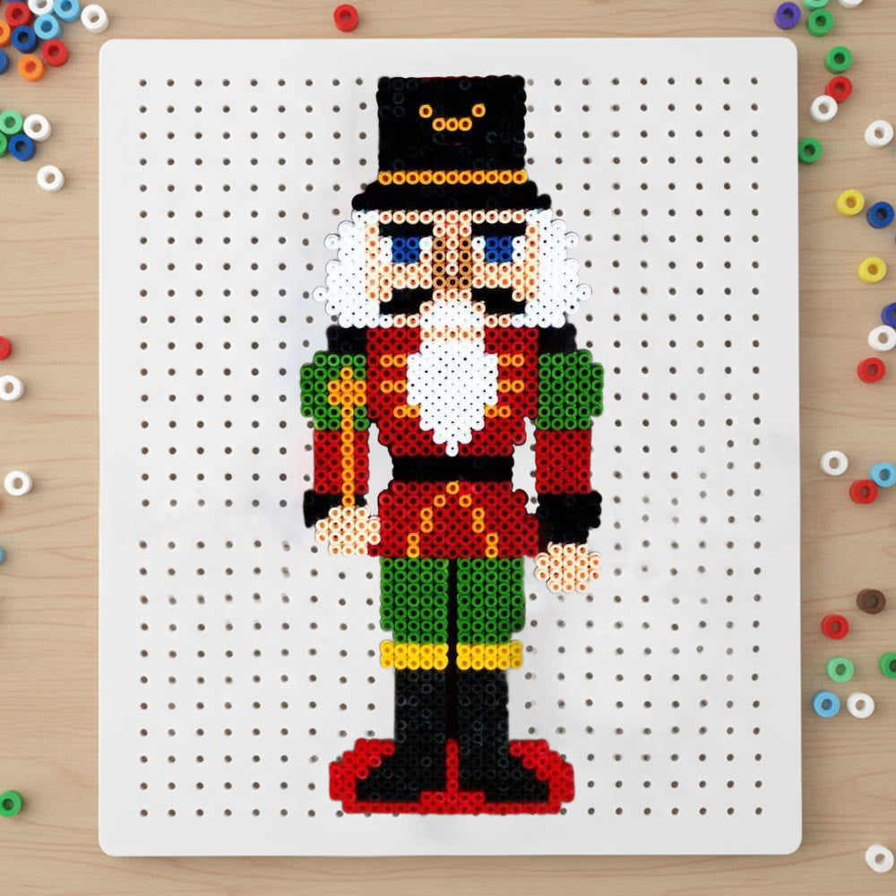 Rubbyoo Perler Beads Kit - Nutcracker Soldier | Christmas Tree Ornament | Diy Handmade Gifts - 2.6 mm - Perler Beads Kit + Tool Kit - image 0