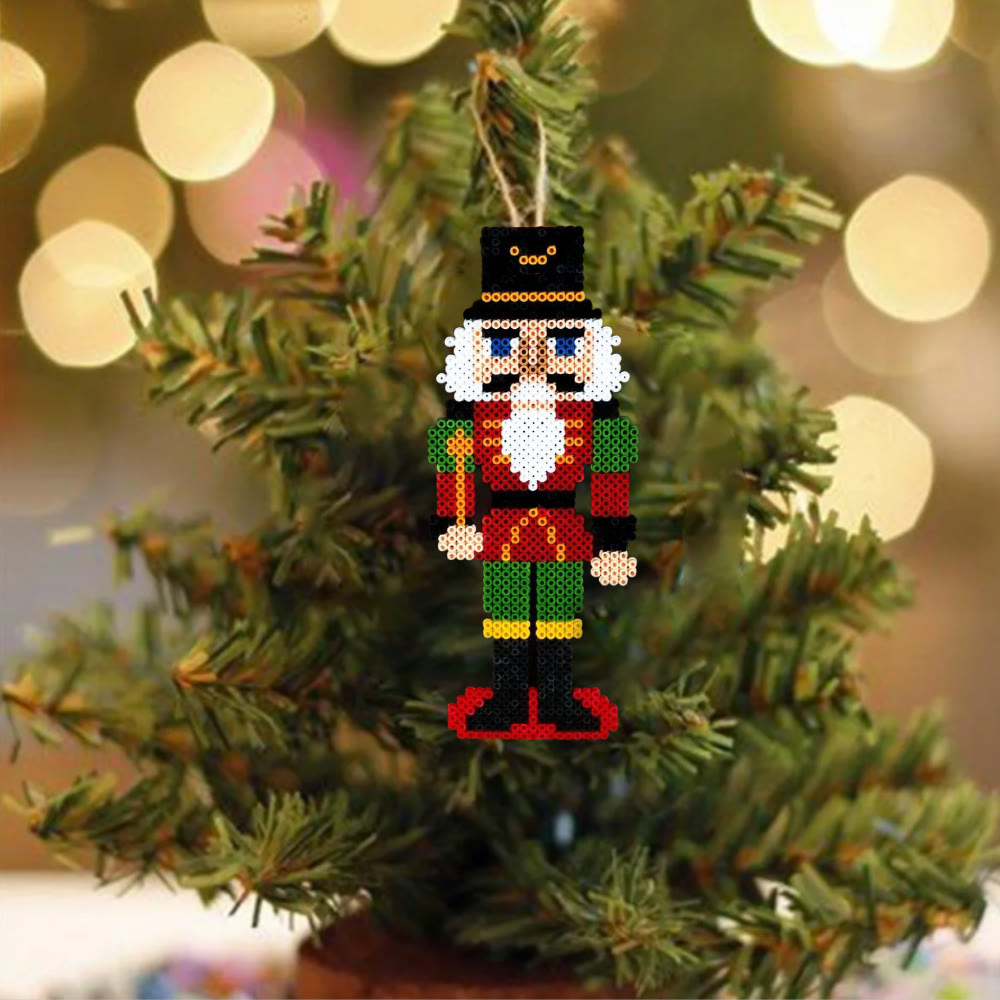 Rubbyoo Perler Beads Kit - Nutcracker Soldier | Christmas Tree Ornament | Diy Handmade Gifts - image 3