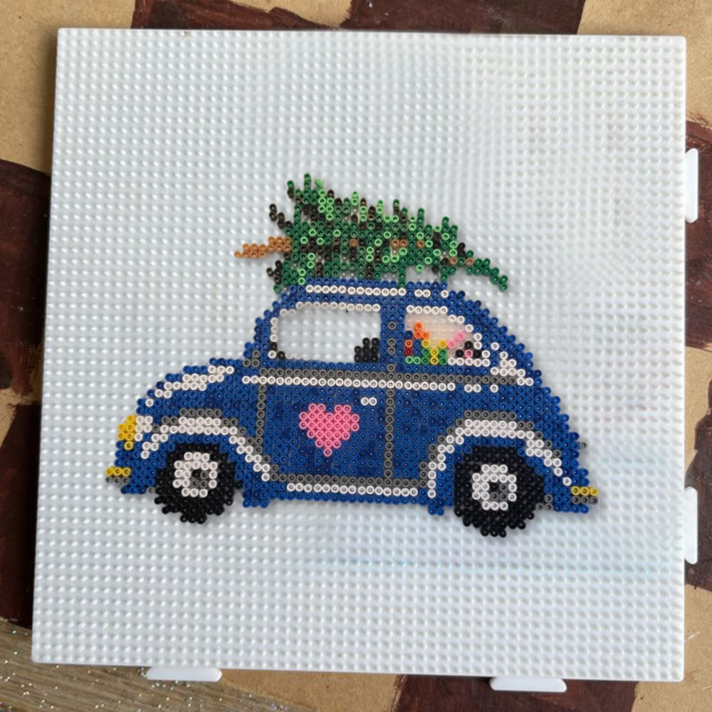Rubbyoo Perler Beads Kit - Christmas Car | Pixel Hanging Craft | Holiday Room Decor - image 6