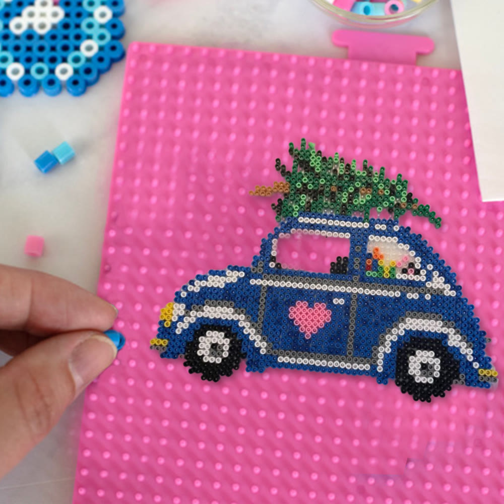 Rubbyoo Perler Beads Kit - Christmas Car | Pixel Hanging Craft | Holiday Room Decor - image 4
