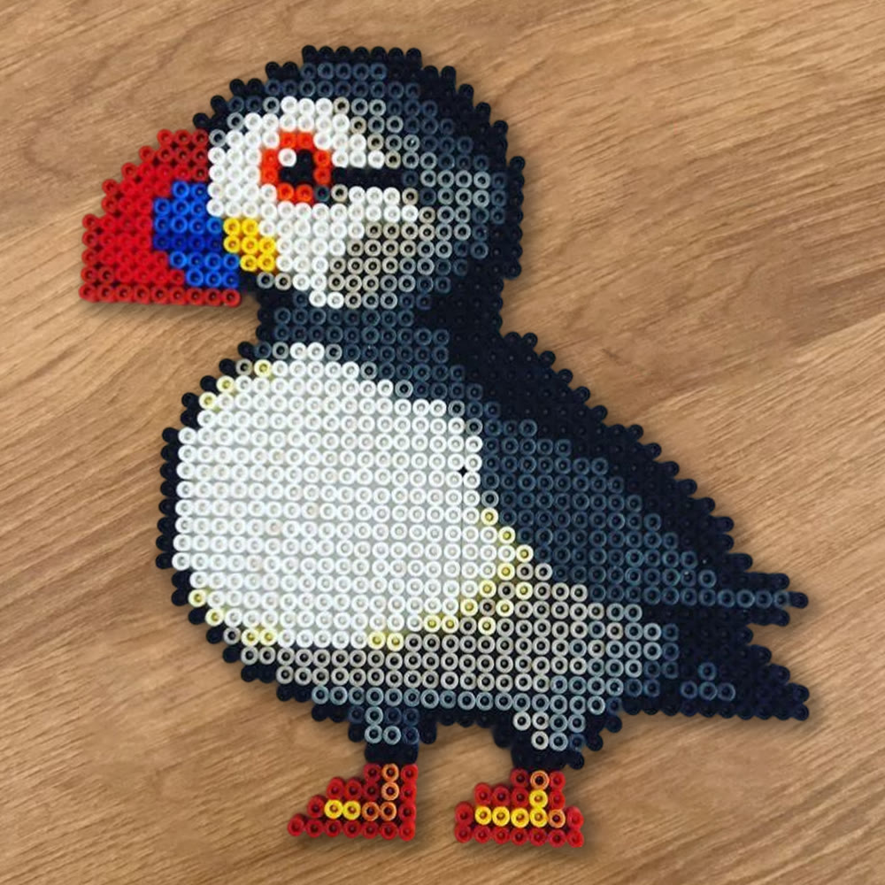 Rubbyoo Perler Beads Kit - Puffin Bird | Unique Bird Craft | Handmade Pixel Artwork - image 7