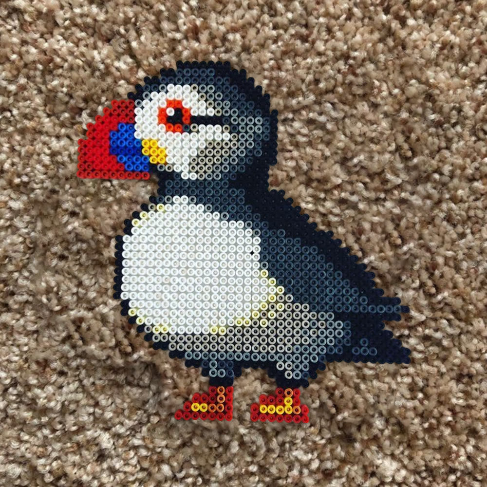 Rubbyoo Perler Beads Kit - Puffin Bird | Unique Bird Craft | Handmade Pixel Artwork - image 9