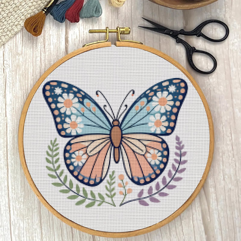  Cross Stitch Kit - Charming Butterfly | Diy Forest Animal Craft | Perfect Gift For Insect Lovers  - image 4