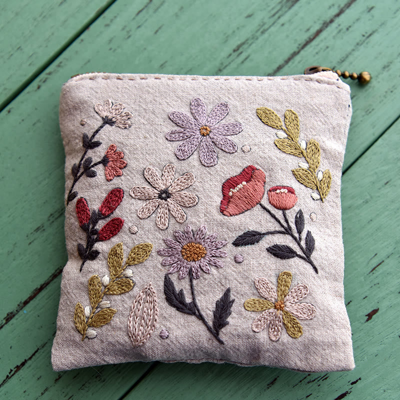 Handmade Mini Coin Purse Kit | Floral Handmade Craft | Perfect Gift For Her - #2 - image 2