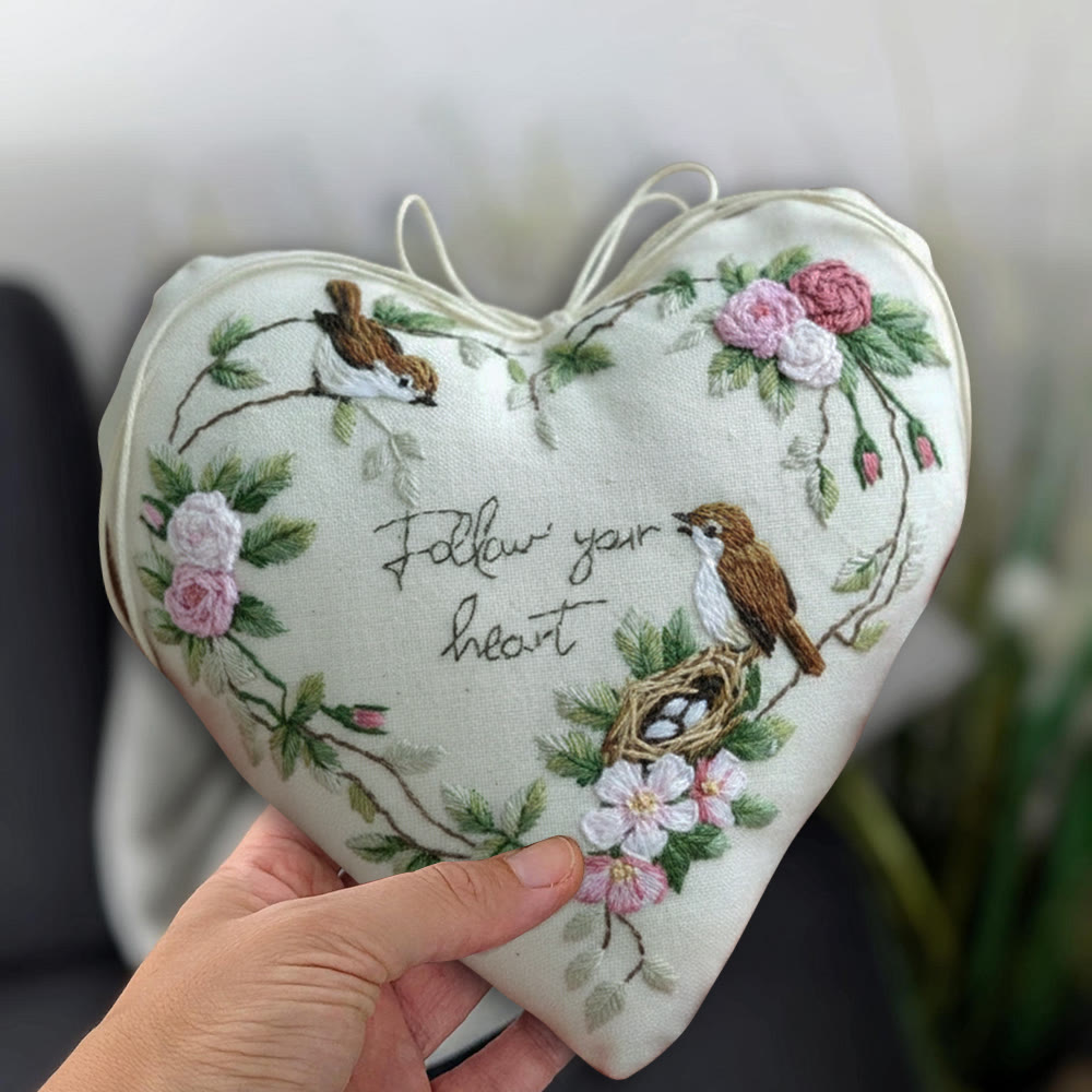 Rubbyoo Heart Embroidery Kit - Follow Your Heart | Handmade Heart Decor | Diy Craft For Friend  - image 8