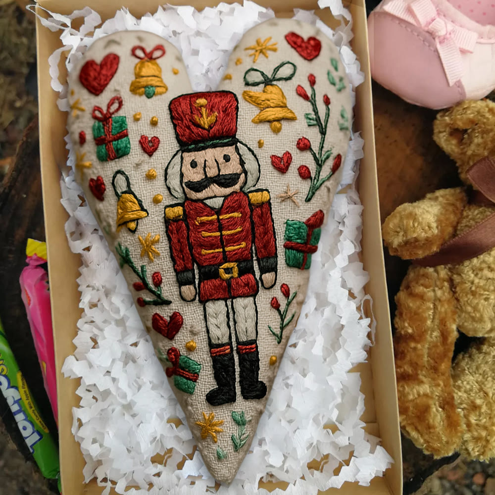 Rubbyoo Heart Embroidery Kit - Nutcracker | Christmas Tree Decoration | Nice Festive Gift  - image 8