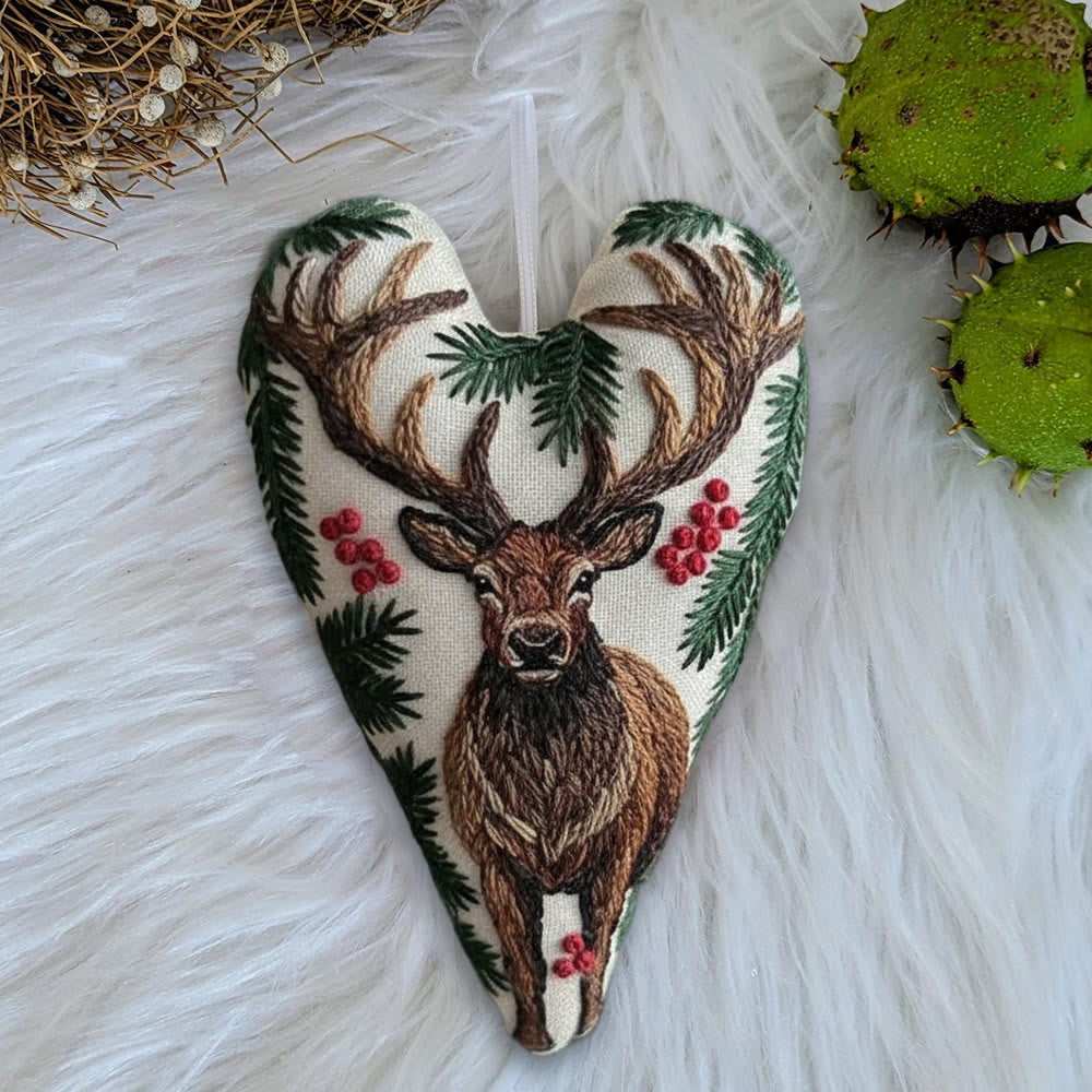 Rubbyoo Heart Embroidery Kit - The King Of Deer | Christmas Animal Craft | Decorative Needle Art  - image 8