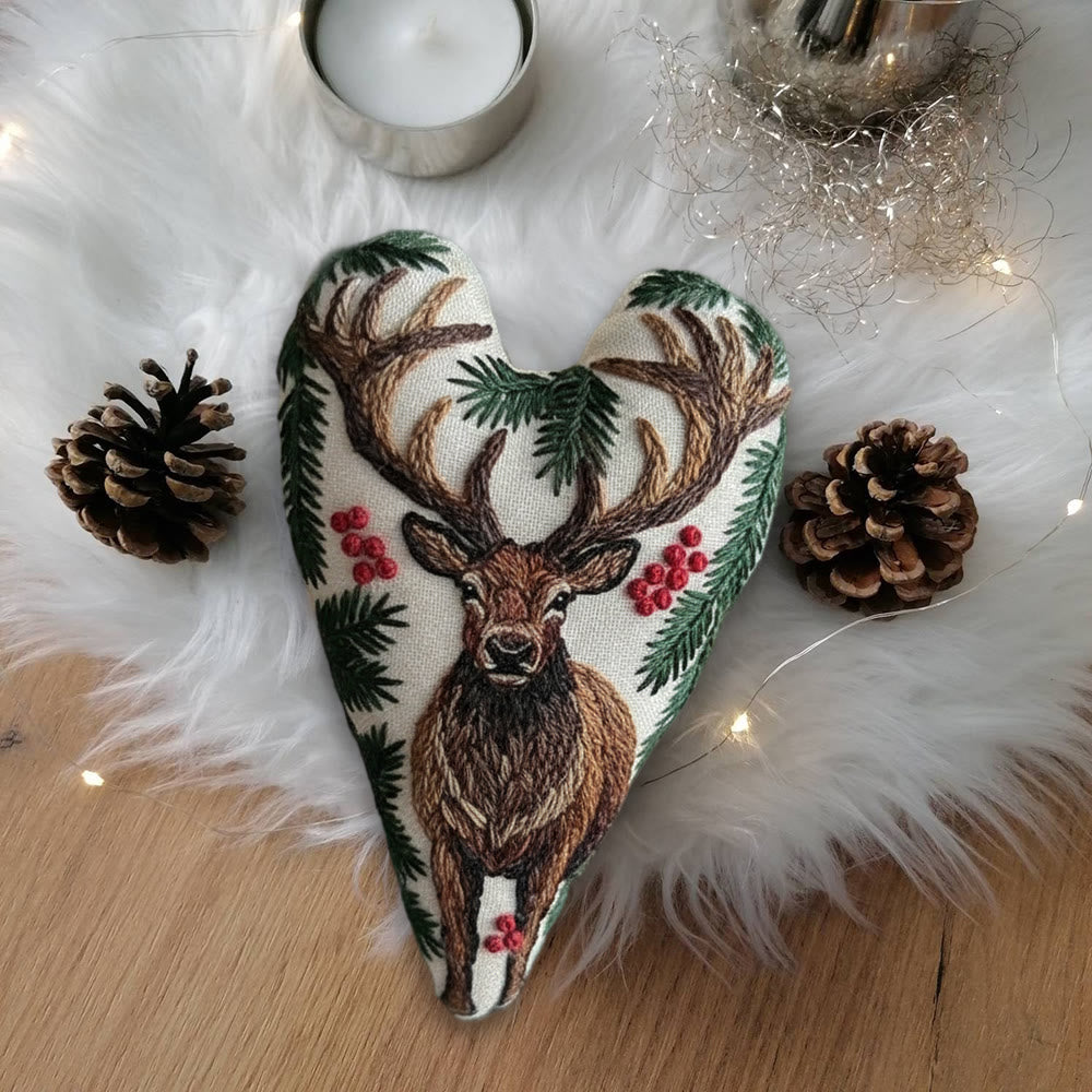 Rubbyoo Heart Embroidery Kit - The King Of Deer | Christmas Animal Craft | Decorative Needle Art  - image 6