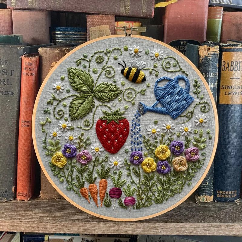 Rubbyoo Embroidery Kit - Vibrant Garden | Diy Stitch Hoop Art | Unique Decorative Craft  - image 6