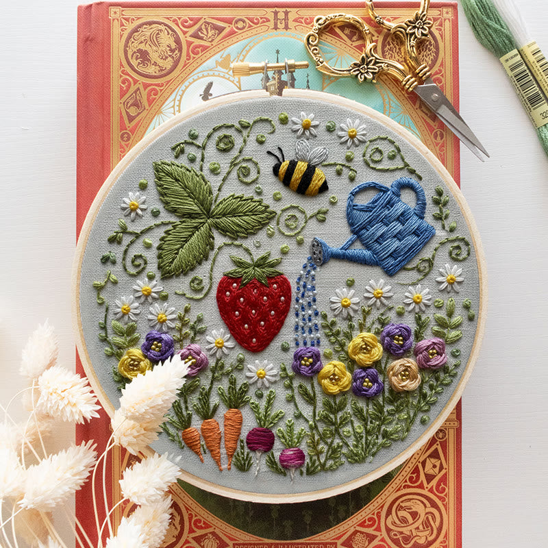 Rubbyoo Embroidery Kit - Vibrant Garden | Diy Stitch Hoop Art | Unique Decorative Craft  - image 7