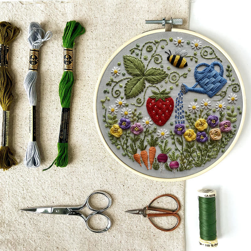 Rubbyoo Embroidery Kit - Vibrant Garden | Diy Stitch Hoop Art | Unique Decorative Craft  - image 8