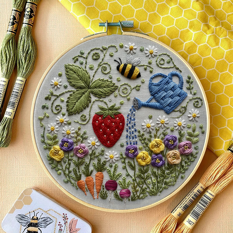 Rubbyoo Embroidery Kit - Vibrant Garden | Diy Stitch Hoop Art | Unique Decorative Craft  - image 9