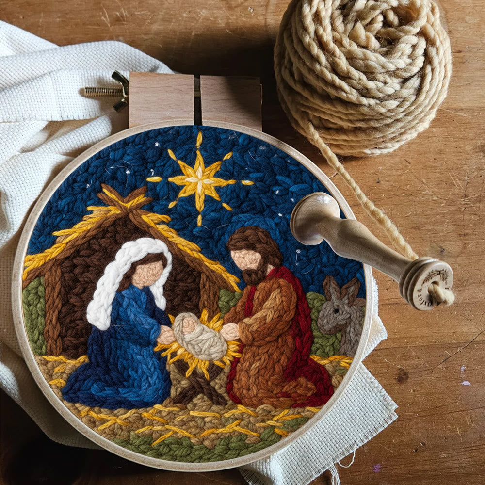Christmas Nativity Scene  Punch Needle Kit - Religious Christmas Doormat | Handmade Needle Gift - image 7
