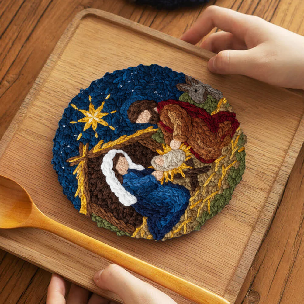 Christmas Nativity Scene  Punch Needle Kit - Religious Christmas Doormat | Handmade Needle Gift - image 9