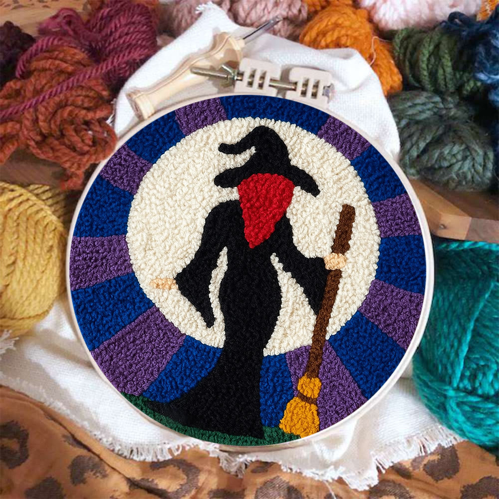 Magical Witch Punch Needle Kit - Unique Needle Coaster | Perfect For Holiday Decor - image 8