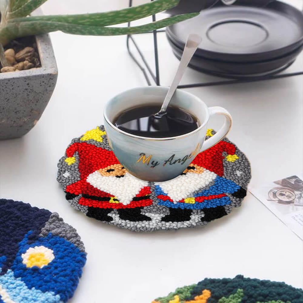 Starry Night Gnomes Punch Needle Kit - Diy Christmas Coaster | Perfect Craft For Beginner  - image 10