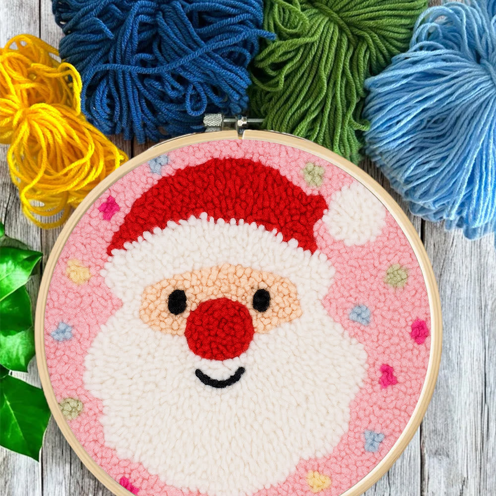 Adorable Santa Claus Punch Needle Kit - Christmas Celebration Gift | Perfect Diy Handicraft For Kid  - image 8