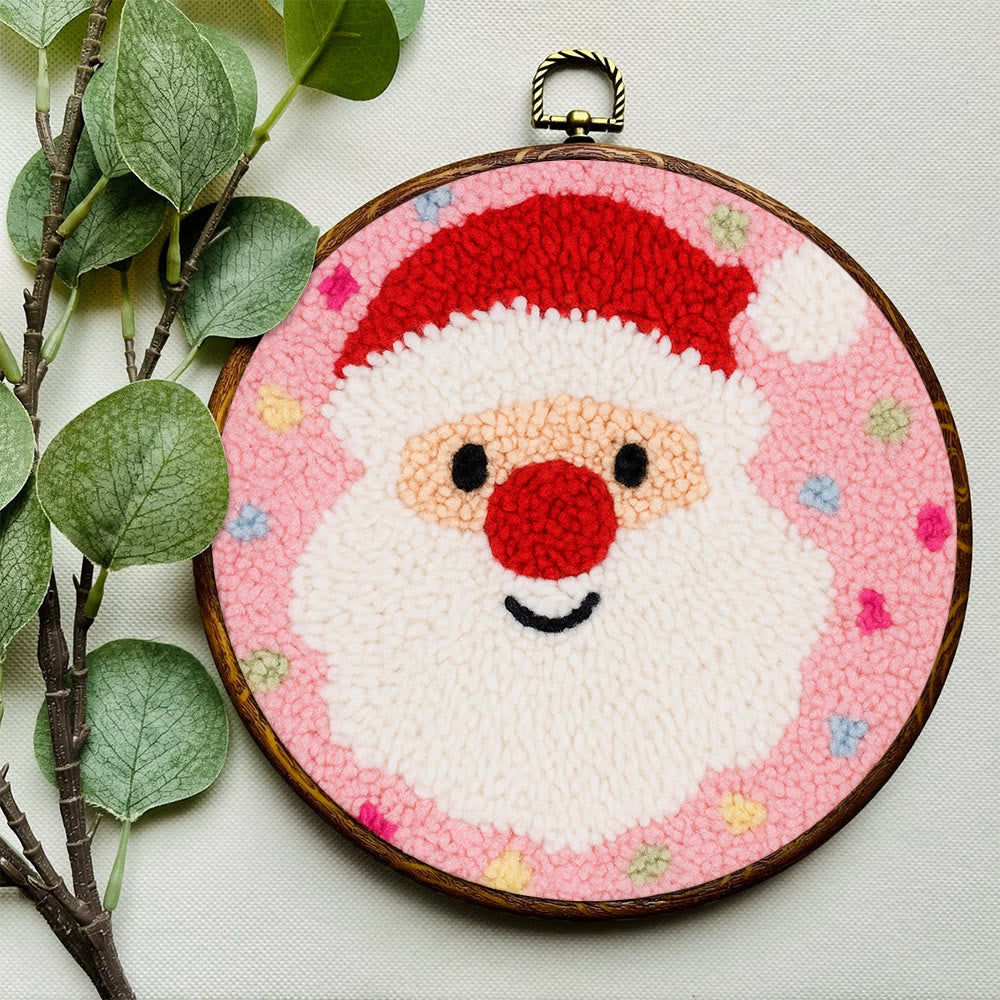 Adorable Santa Claus Punch Needle Kit - Christmas Celebration Gift | Perfect Diy Handicraft For Kid  - image 7