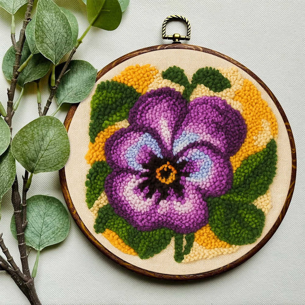 Purple Flower Punch Needle Kit - Stunning Flower Craft | Diy Handmade Craft For Mom - image 7