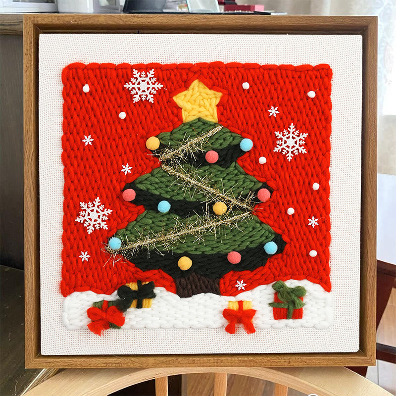 Christmas Series Square Punch Needle Kit - Personalized Needle Craft | Nice Christmas Decorative Gifts  - image 4