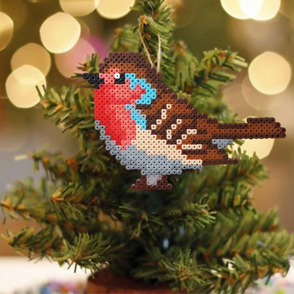 Rubbyoo Perler Beads Kit - Robin Bird | Handmade Pixel Art | Perfect Craft For Beginner - image 4