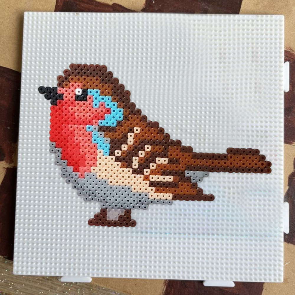Rubbyoo Perler Beads Kit - Robin Bird | Handmade Pixel Art | Perfect Craft For Beginner - image 7