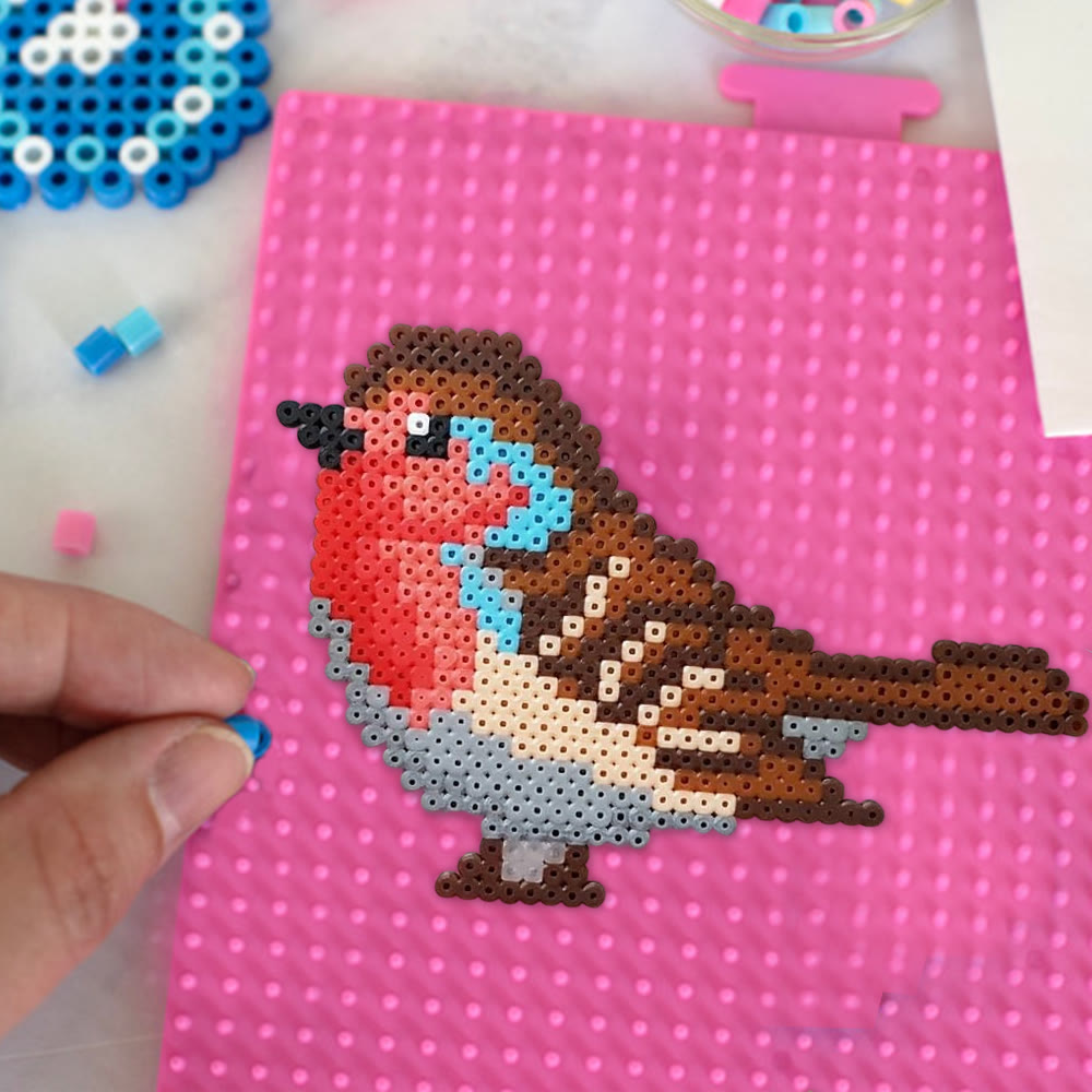 Rubbyoo Perler Beads Kit - Robin Bird | Handmade Pixel Art | Perfect Craft For Beginner - image 5