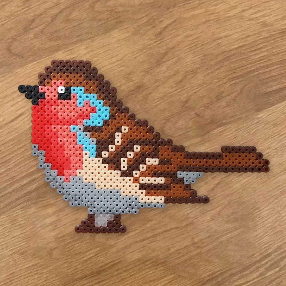 Rubbyoo Perler Beads Kit - Robin Bird | Handmade Pixel Art | Perfect Craft For Beginner - image 6