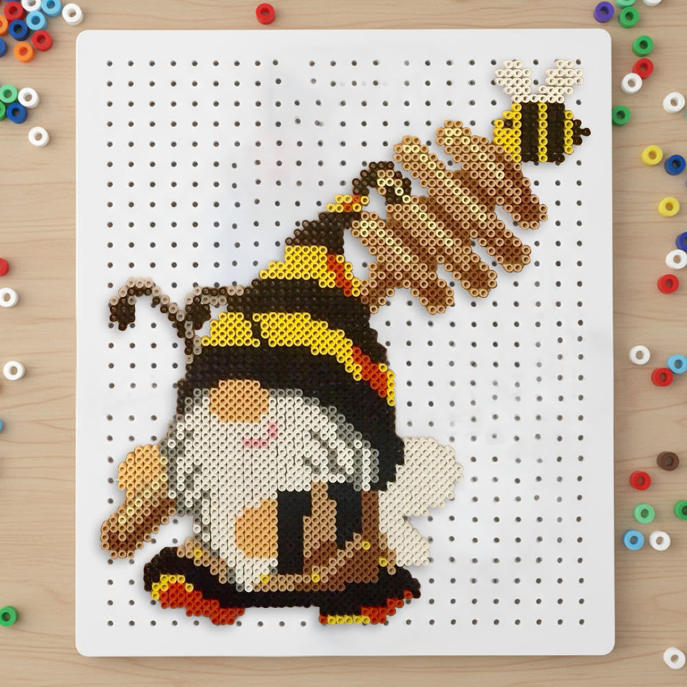 Rubbyoo Perler Beads Kit - Honey Gnome | Autumn Handmade Art | Easy Pixel Craft For Kid - 2.6 mm - Perler Beads Kit + Tool Kit - image 0