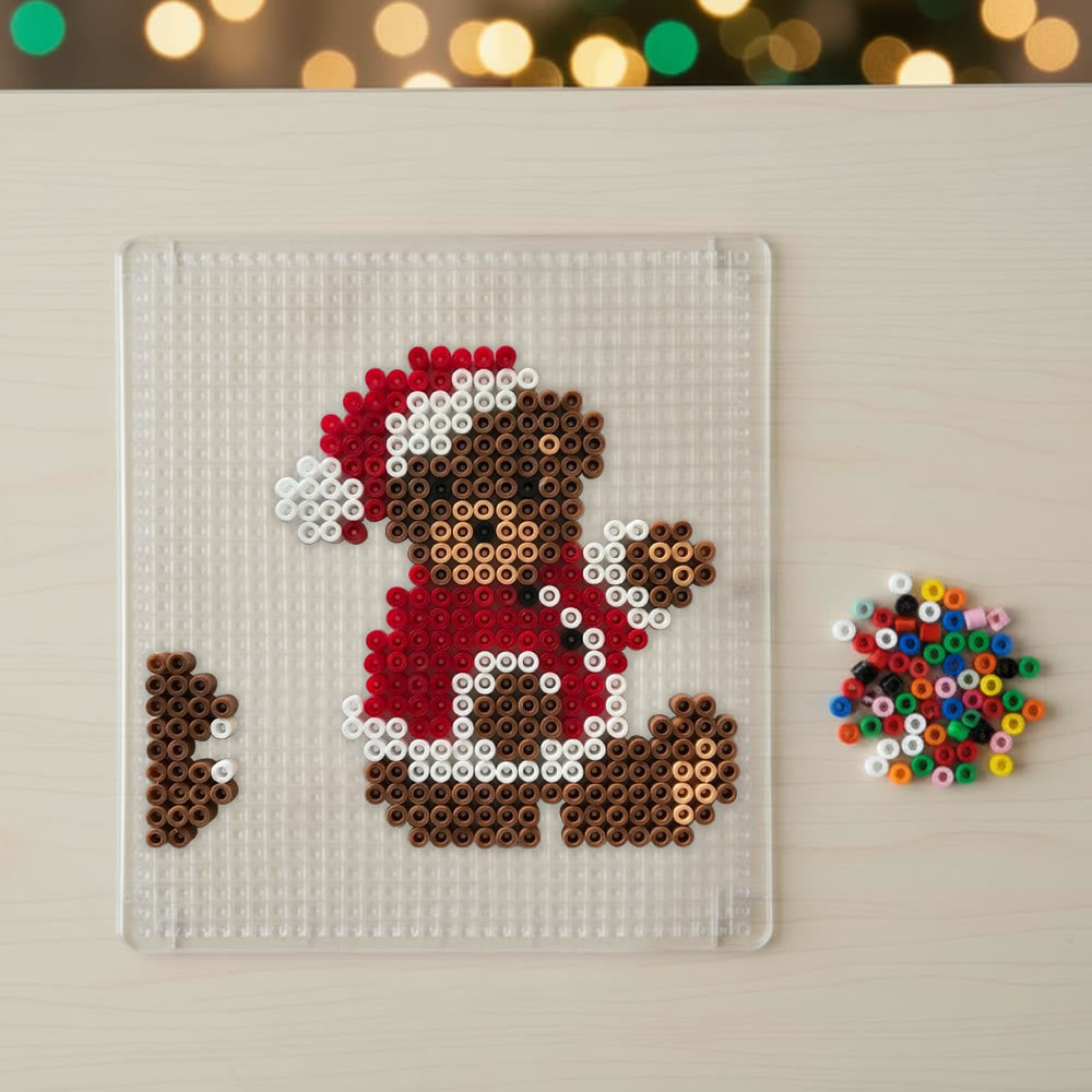 Rubbyoo Perler Beads Kit - Christmas Bear | Nice Handmade Festive Gift | Christmas Tree Hanging Decor - image 2