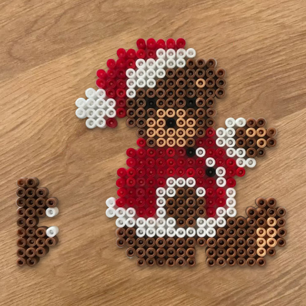 Rubbyoo Perler Beads Kit - Christmas Bear | Nice Handmade Festive Gift | Christmas Tree Hanging Decor - image 6