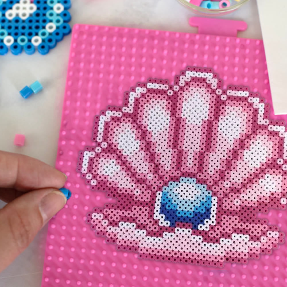 Rubbyoo Perler Beads Kit - Pink Seashell | Diy Handmade Gift Idea | Perfect Set For Fuse Beads Starter  - image 3