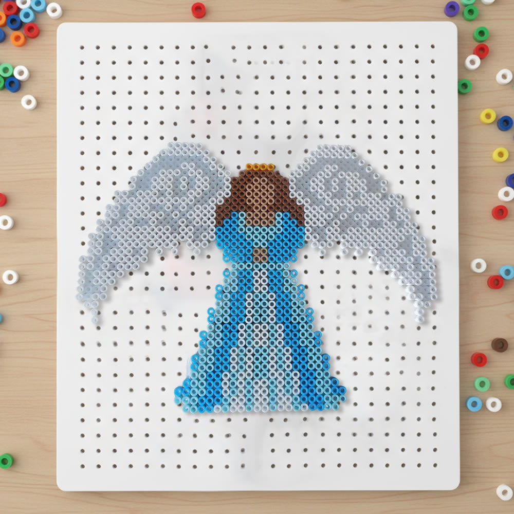 Rubbyoo Perler Beads Kit - Guardian Angel | Diy Festive Ornament | Easy Handmade Craft  - 2.6 mm - Perler Beads Kit + Tool Kit - image 0