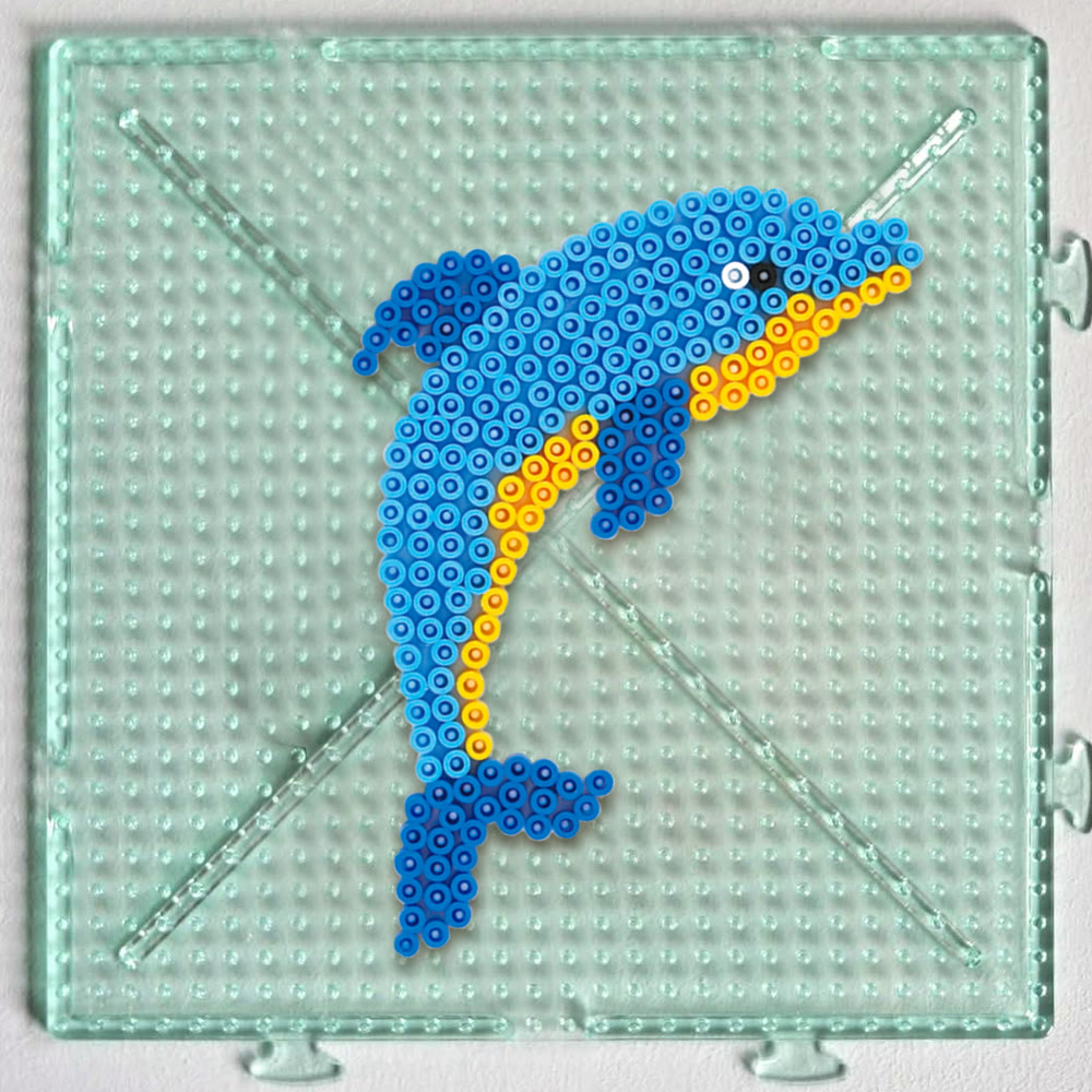 Rubbyoo Perler Beads Kit - Leaping Dolphins | Adorable Animal Craft | Diy Key Chain For Friend  - image 5