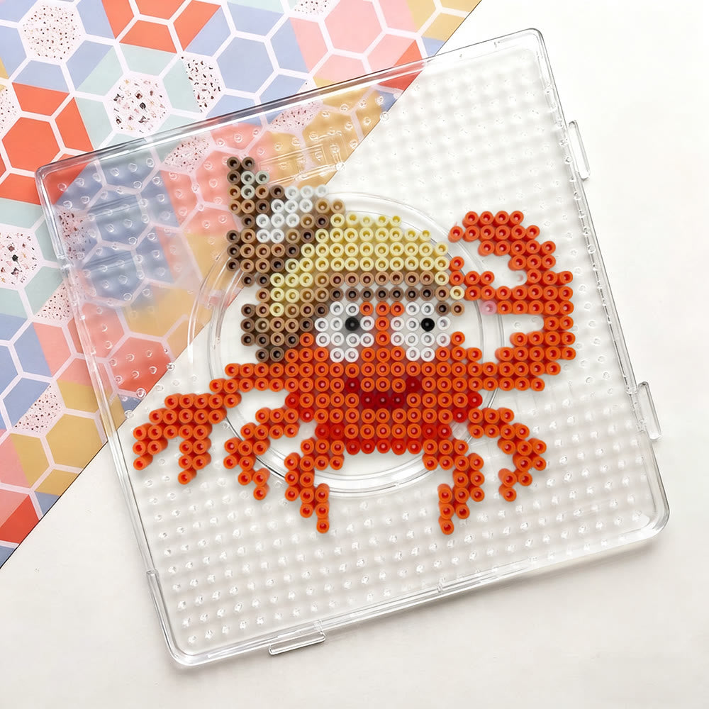 Rubbyoo Perler Beads Kit - Happy Crab | Creative Marine Animals Craft | Nice Handmade Art - image 3