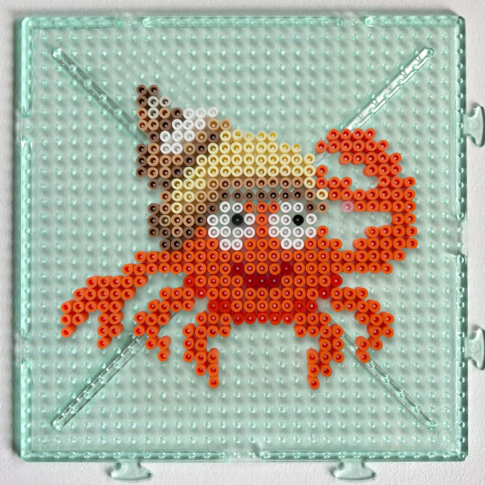 Rubbyoo Perler Beads Kit - Happy Crab | Creative Marine Animals Craft | Nice Handmade Art - image 6
