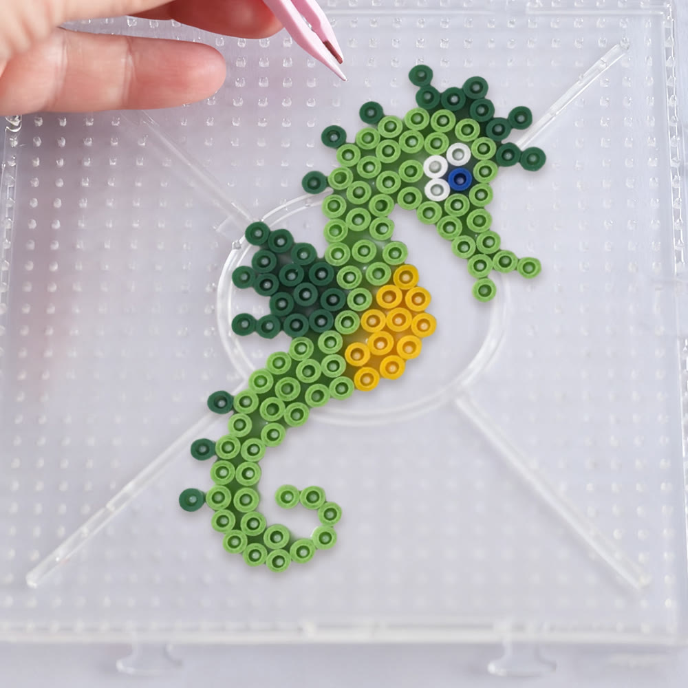 Rubbyoo Perler Beads Kit -  Seahorse | Personalized Animal Craft  | Diy Pixel Wall Decoration  - image 1