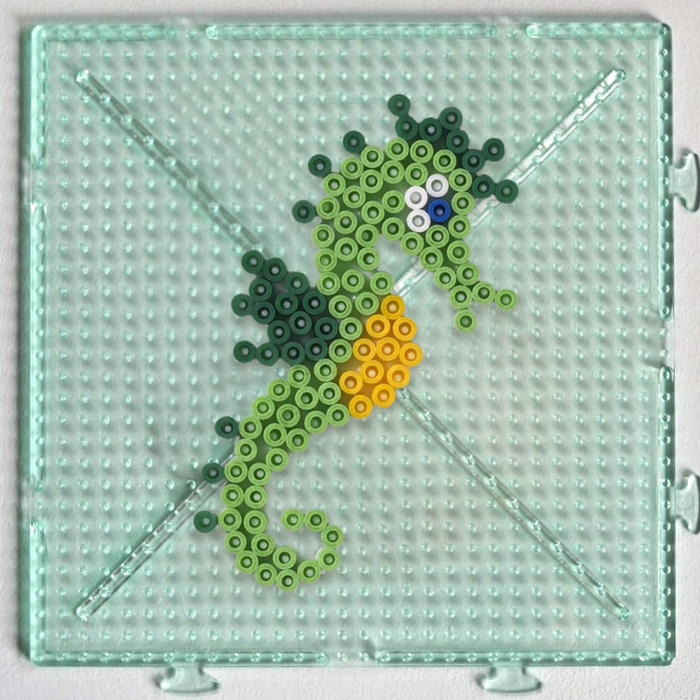 Rubbyoo Perler Beads Kit -  Seahorse | Personalized Animal Craft  | Diy Pixel Wall Decoration  - image 6