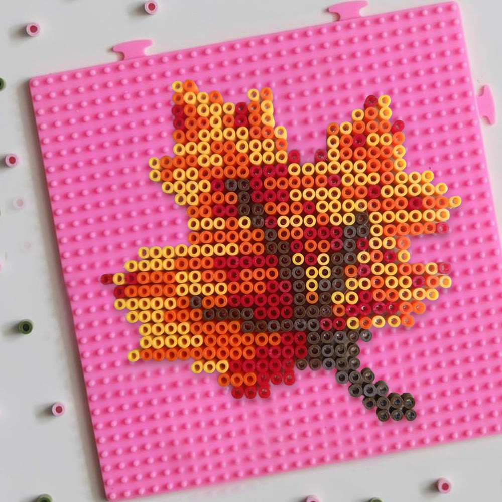 Rubbyoo Perler Beads Kit - Maple Leaves | Autumn Handmade Decorative Gifts | Perfect Craft For Diy Beginner  - image 4